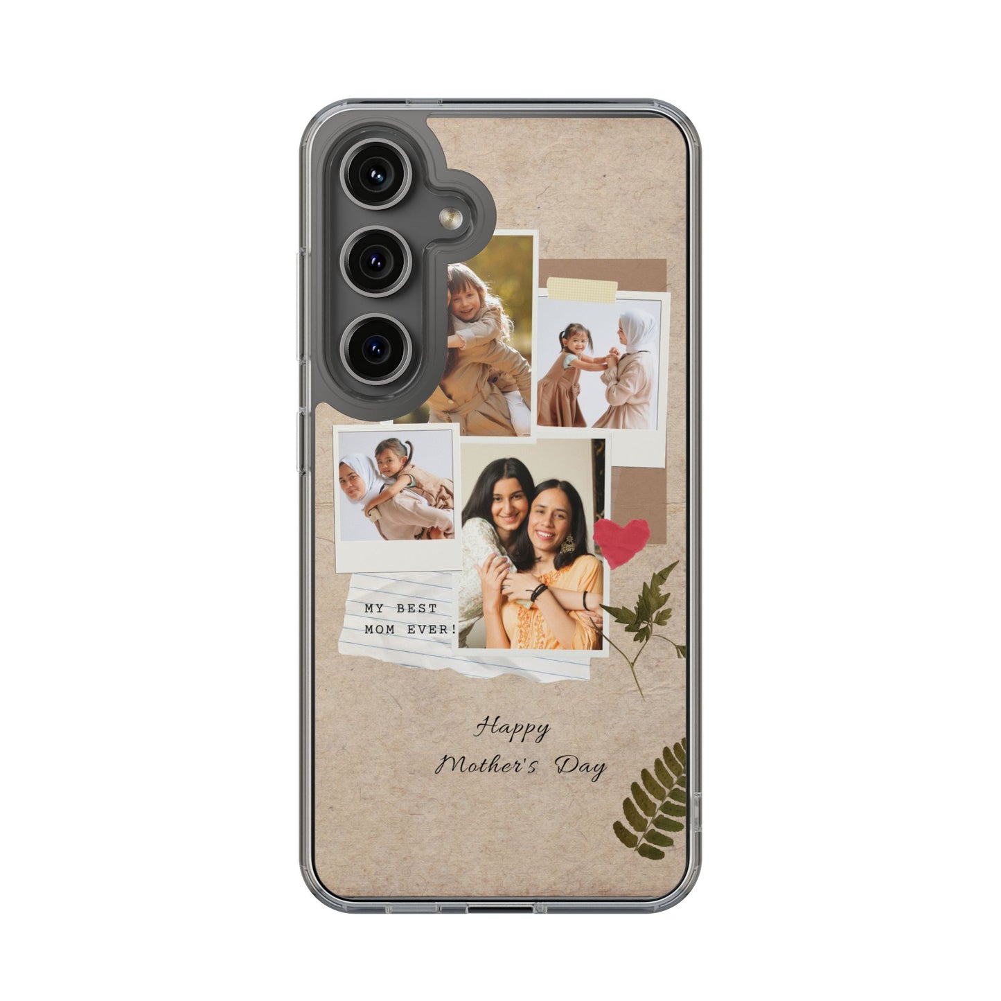 Personalized Clear Phone Case Custom Mothers Day Gift Photo Collage Case Unique Phone Accessory for Moms Memorable Gift Idea