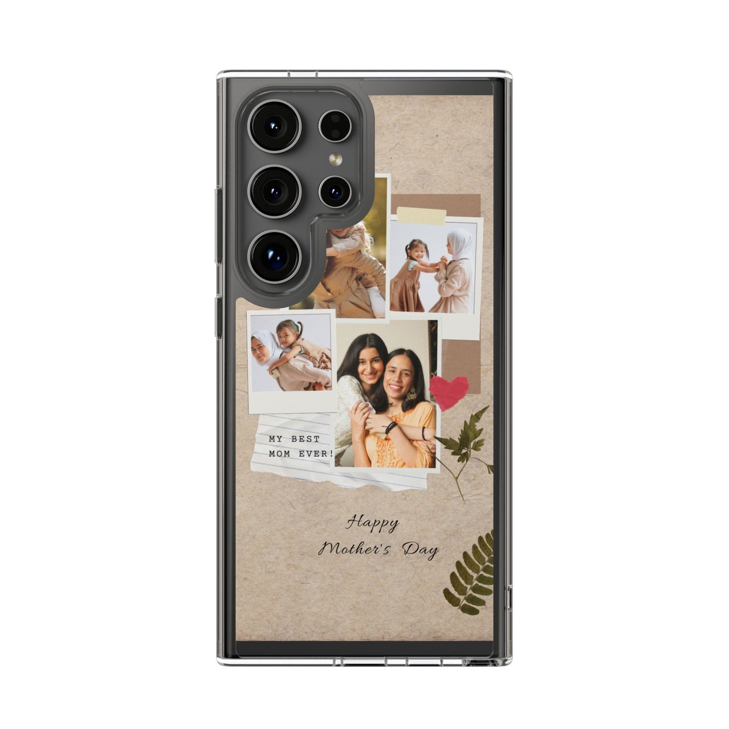 Personalized Clear Phone Case Custom Mothers Day Gift Photo Collage Case Unique Phone Accessory for Moms Memorable Gift Idea