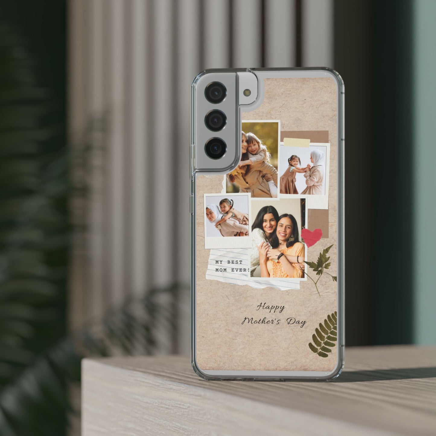 Personalized Clear Phone Case Custom Mothers Day Gift Photo Collage Case Unique Phone Accessory for Moms Memorable Gift Idea