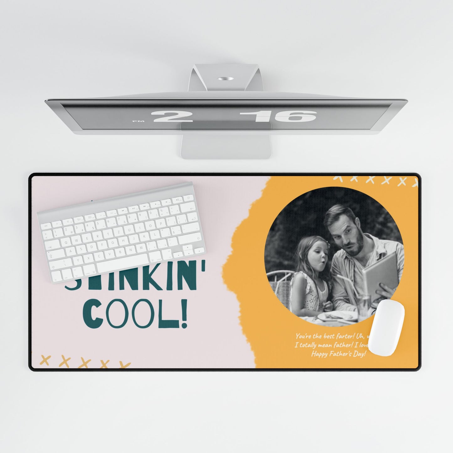 Personalized Desk Mat - Perfect for Dad, Unique Gift for Father's Day, Stylish Office Decor, Encouraging Desk Accessory, Customizable Gift