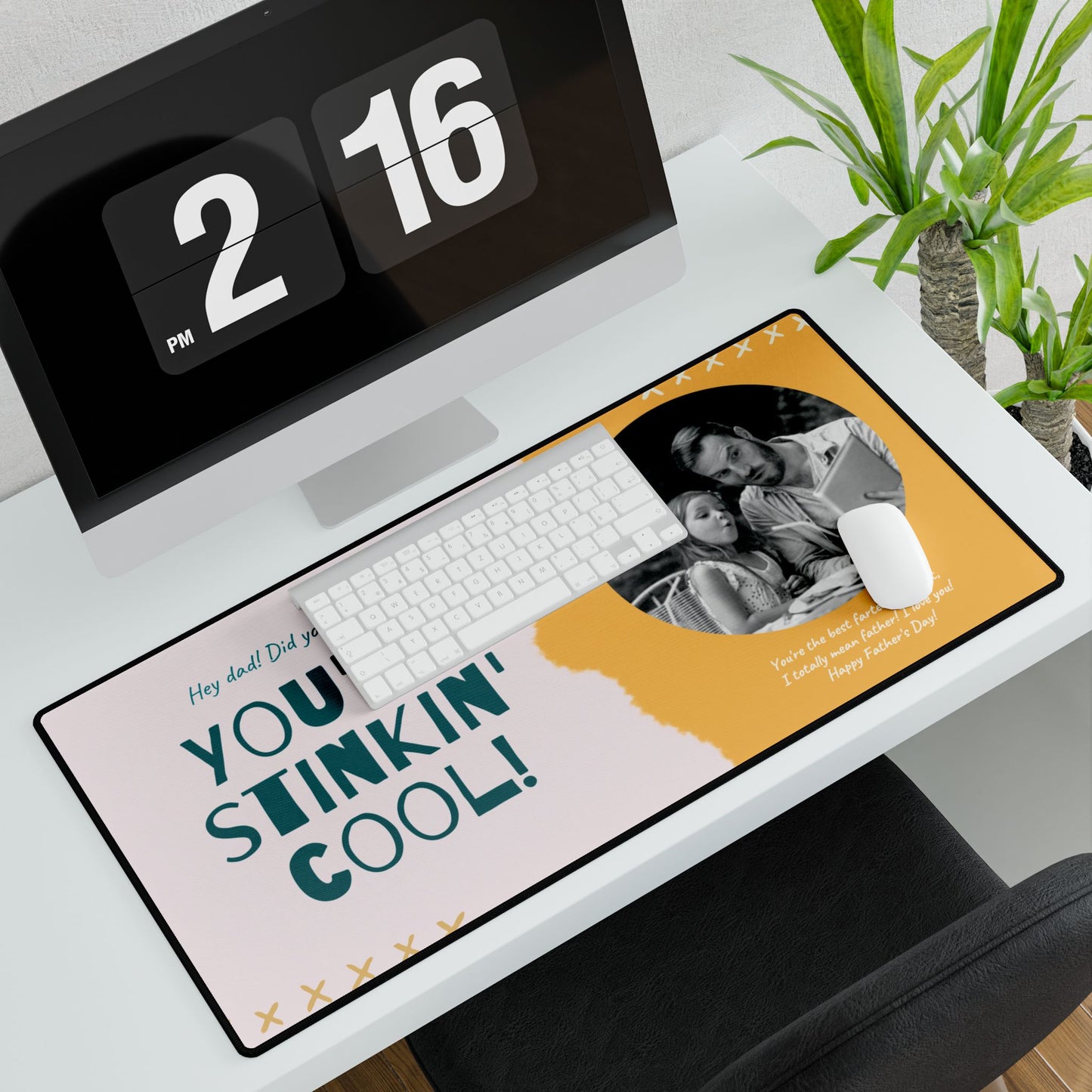 Personalized Desk Mat - Perfect for Dad, Unique Gift for Father's Day, Stylish Office Decor, Encouraging Desk Accessory, Customizable Gift