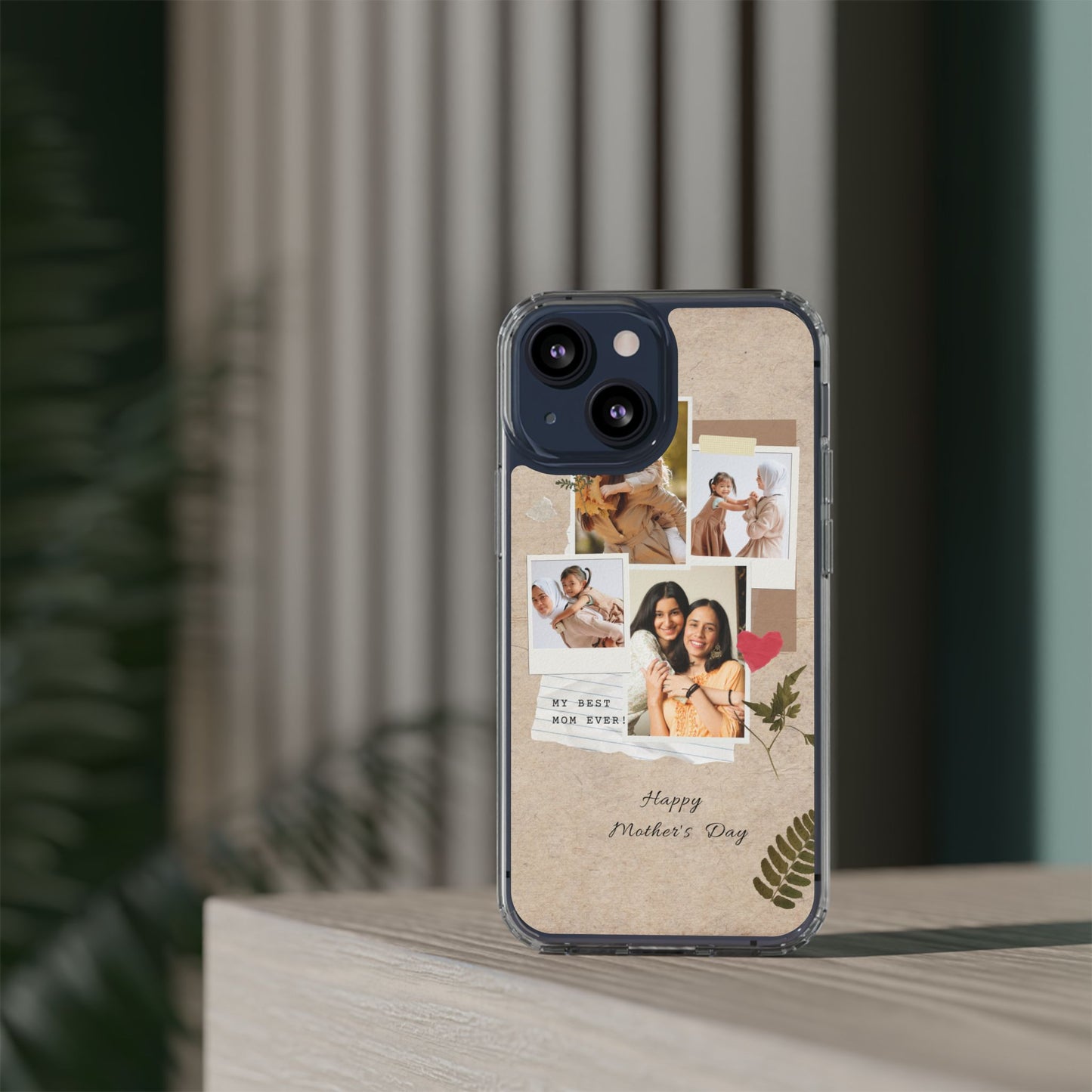 Personalized Clear Phone Case Custom Mothers Day Gift Photo Collage Case Unique Phone Accessory for Moms Memorable Gift Idea