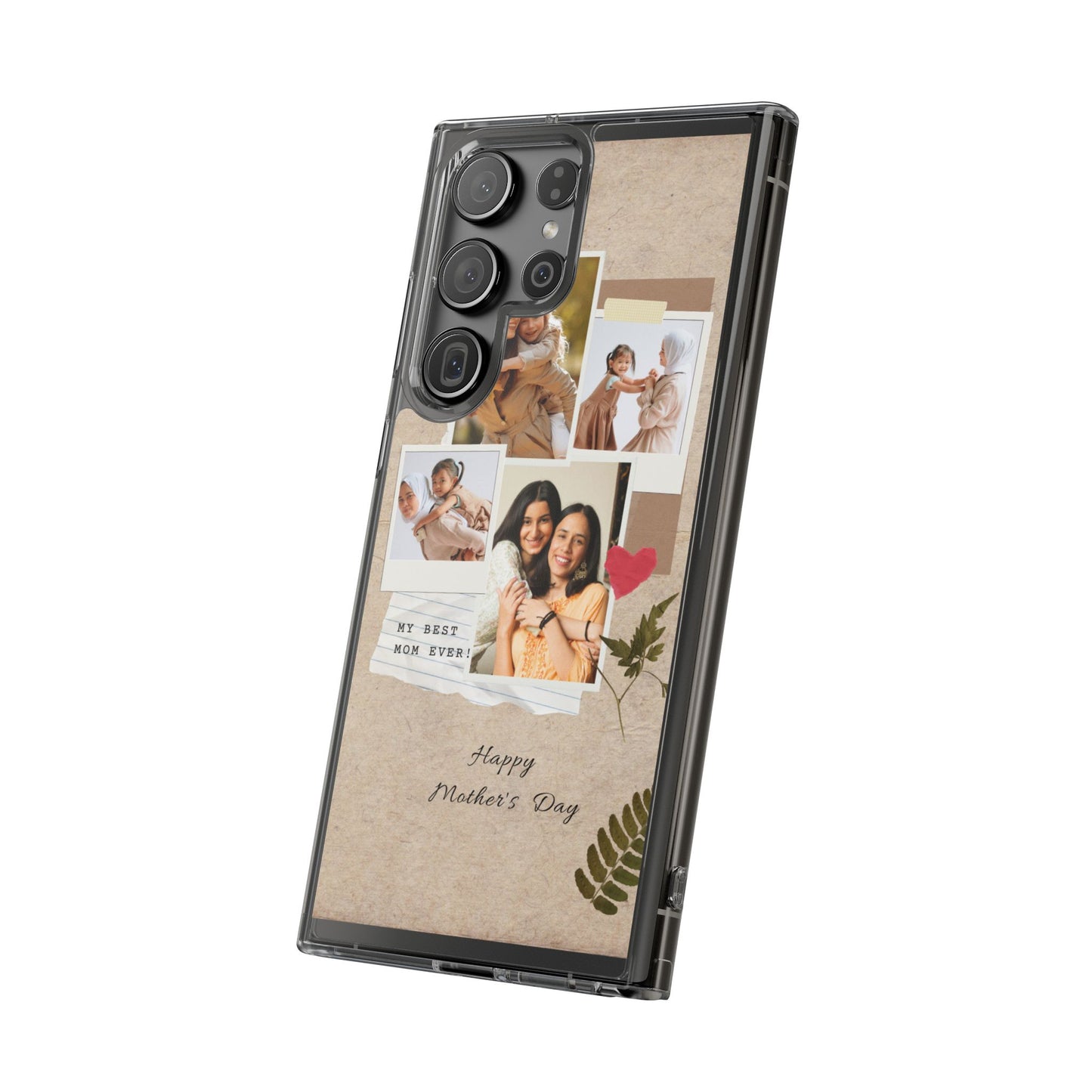 Personalized Clear Phone Case Custom Mothers Day Gift Photo Collage Case Unique Phone Accessory for Moms Memorable Gift Idea