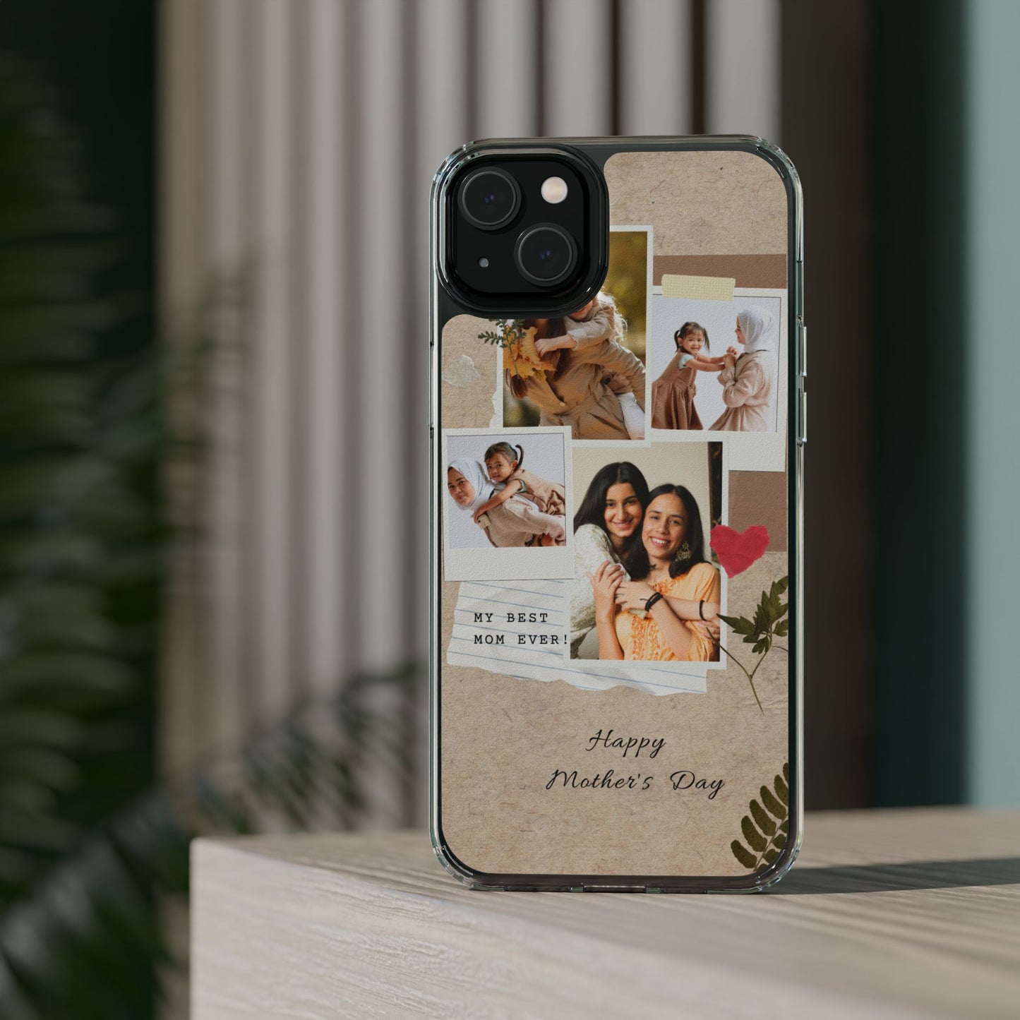 Personalized Clear Phone Case Custom Mothers Day Gift Photo Collage Case Unique Phone Accessory for Moms Memorable Gift Idea