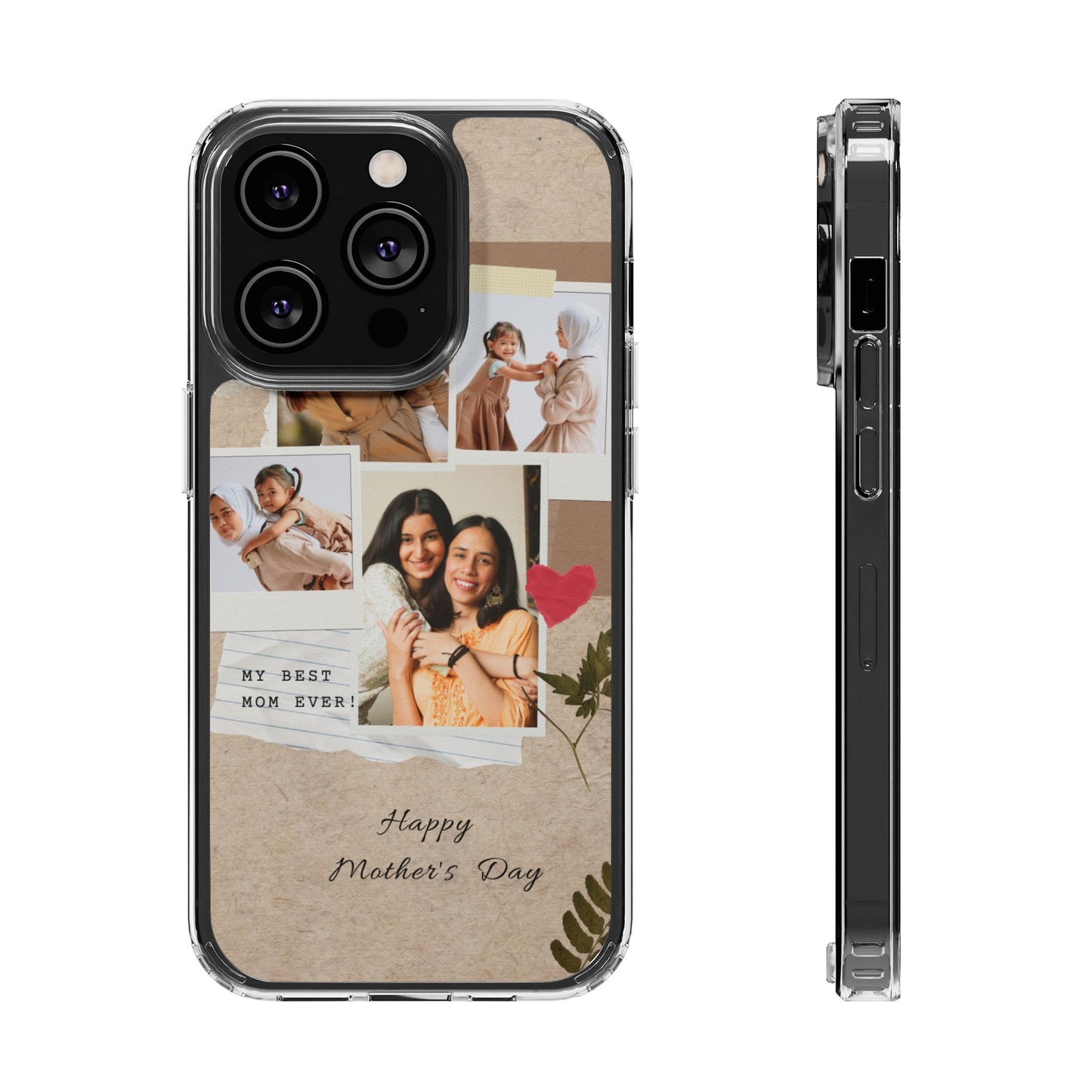 Personalized Clear Phone Case Custom Mothers Day Gift Photo Collage Case Unique Phone Accessory for Moms Memorable Gift Idea