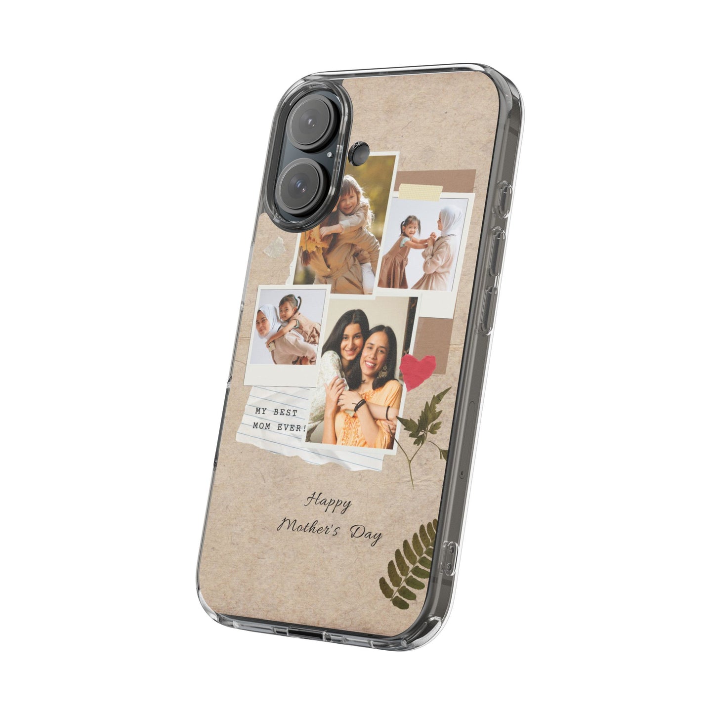 Personalized Clear Phone Case Custom Mothers Day Gift Photo Collage Case Unique Phone Accessory for Moms Memorable Gift Idea
