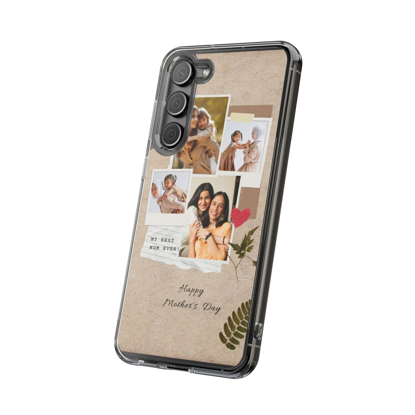 Personalized Clear Phone Case Custom Mothers Day Gift Photo Collage Case Unique Phone Accessory for Moms Memorable Gift Idea