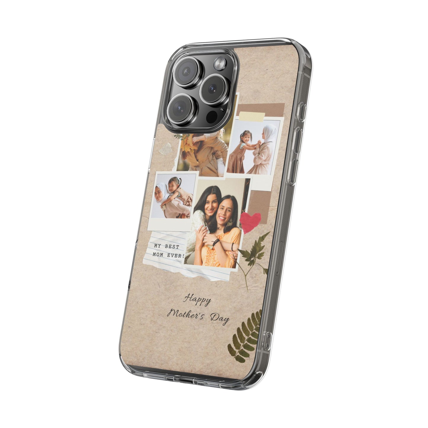 Personalized Clear Phone Case Custom Mothers Day Gift Photo Collage Case Unique Phone Accessory for Moms Memorable Gift Idea