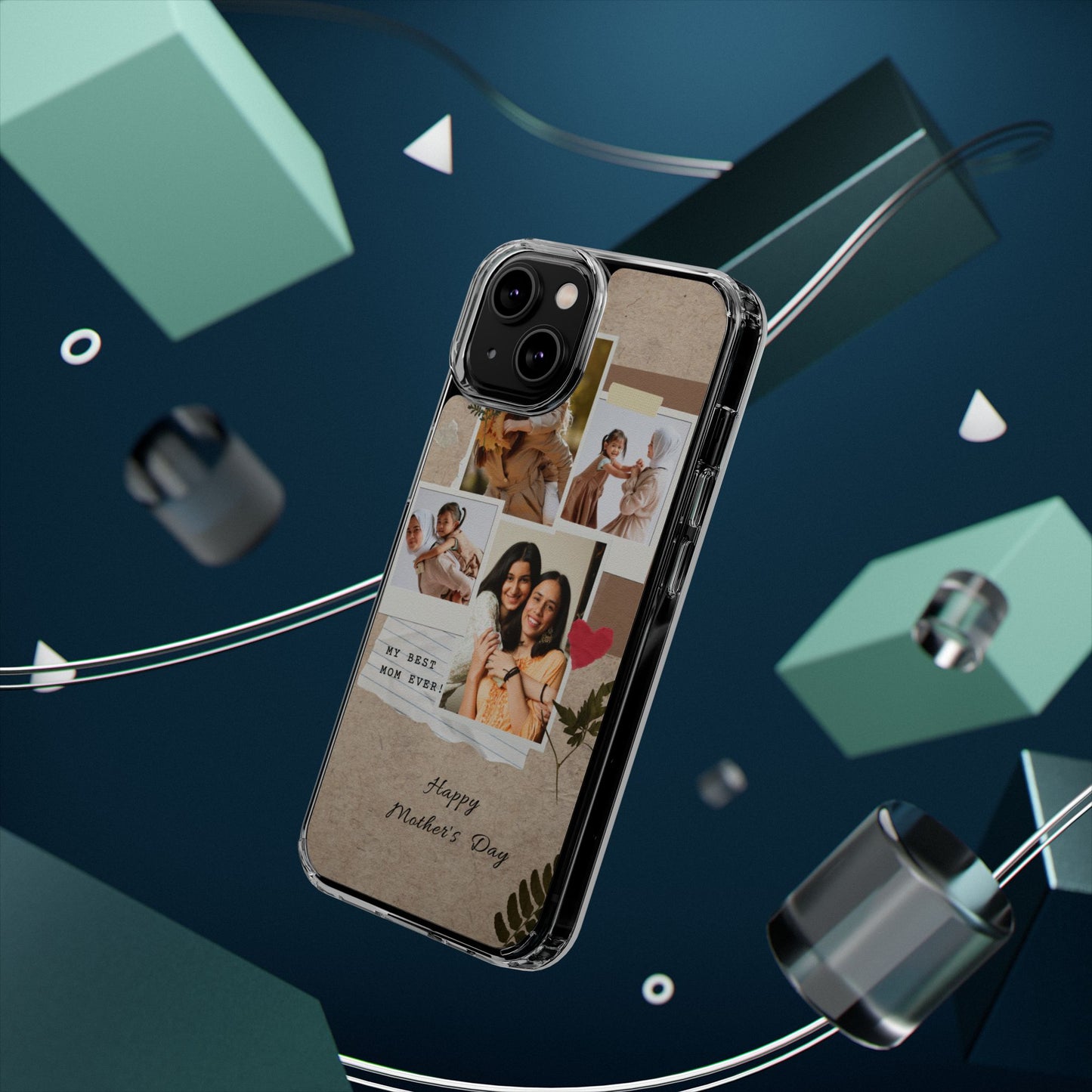 Personalized Clear Phone Case Custom Mothers Day Gift Photo Collage Case Unique Phone Accessory for Moms Memorable Gift Idea