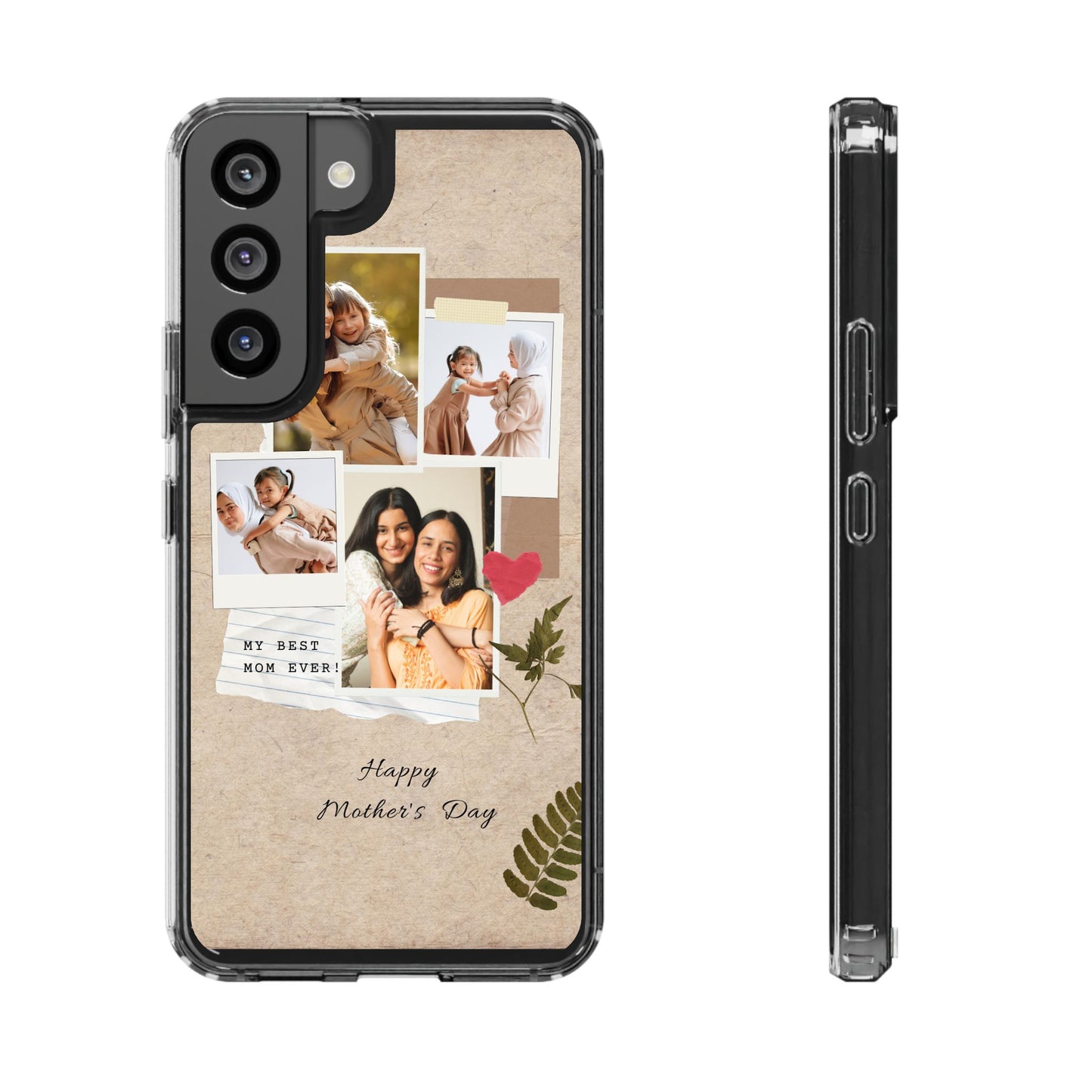 Personalized Clear Phone Case Custom Mothers Day Gift Photo Collage Case Unique Phone Accessory for Moms Memorable Gift Idea