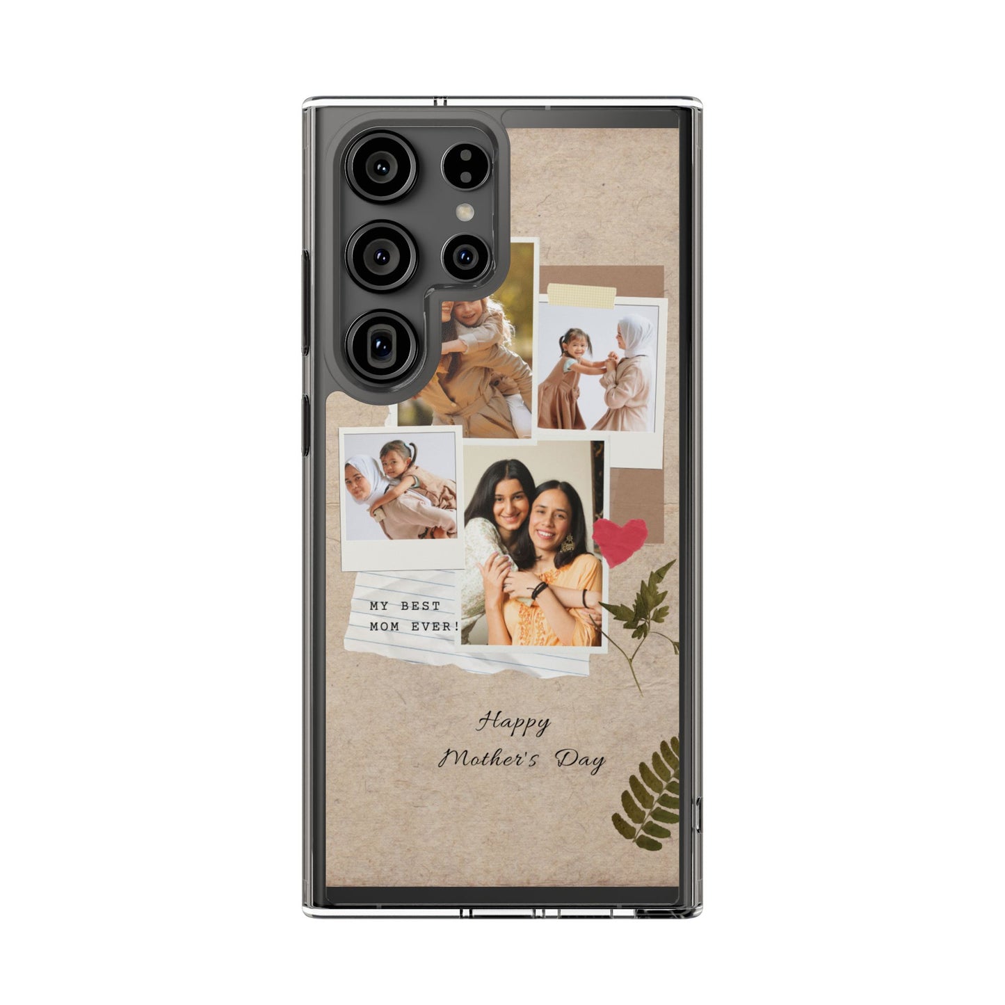 Personalized Clear Phone Case Custom Mothers Day Gift Photo Collage Case Unique Phone Accessory for Moms Memorable Gift Idea