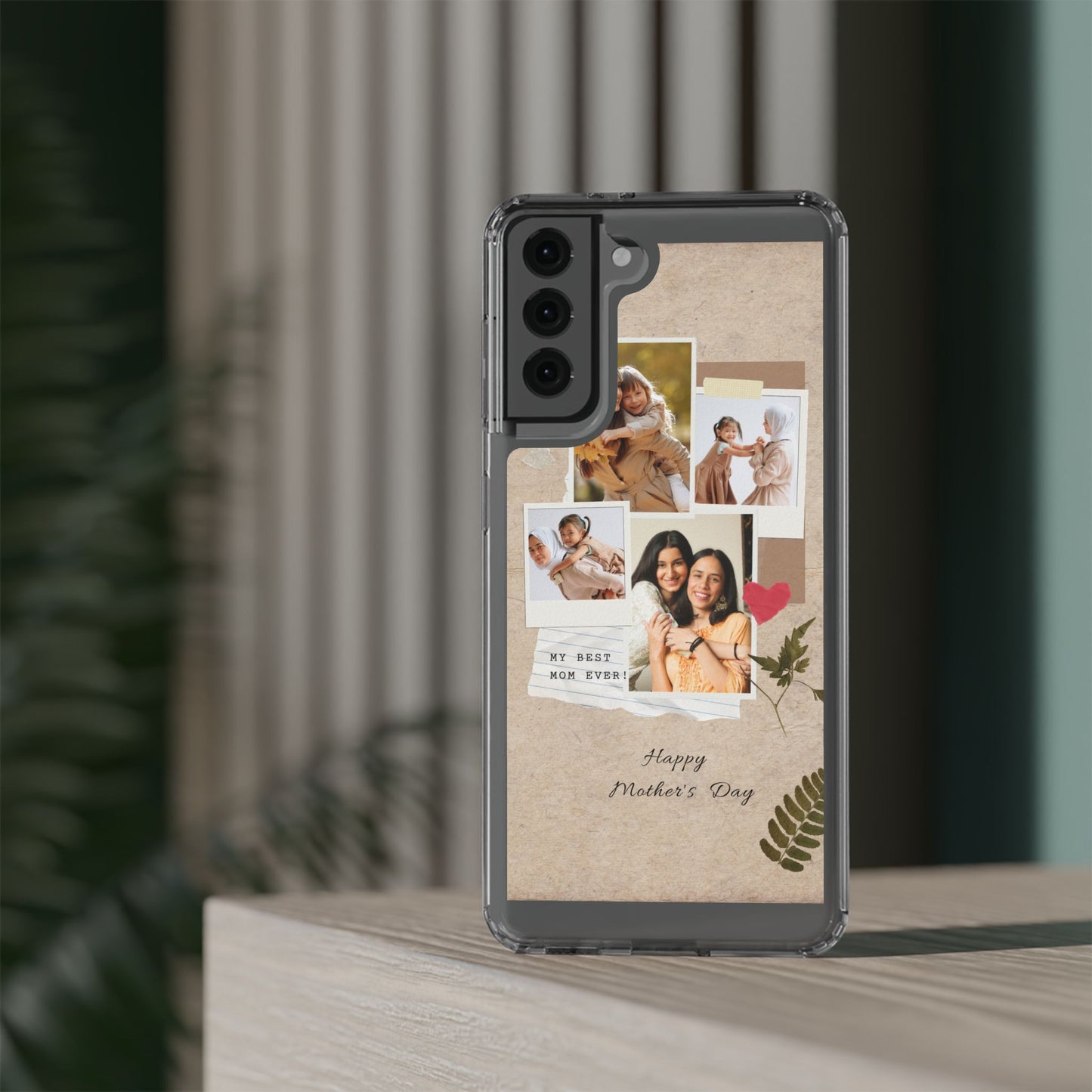 Personalized Clear Phone Case Custom Mothers Day Gift Photo Collage Case Unique Phone Accessory for Moms Memorable Gift Idea