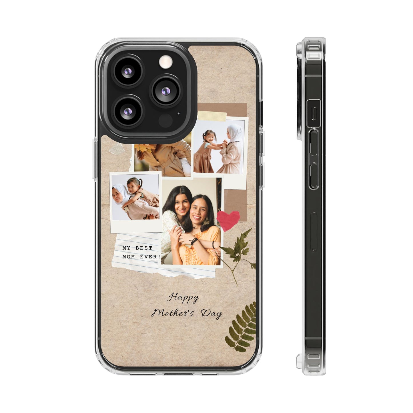 Personalized Clear Phone Case Custom Mothers Day Gift Photo Collage Case Unique Phone Accessory for Moms Memorable Gift Idea
