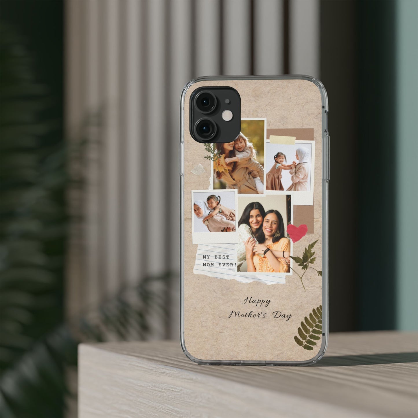 Personalized Clear Phone Case Custom Mothers Day Gift Photo Collage Case Unique Phone Accessory for Moms Memorable Gift Idea