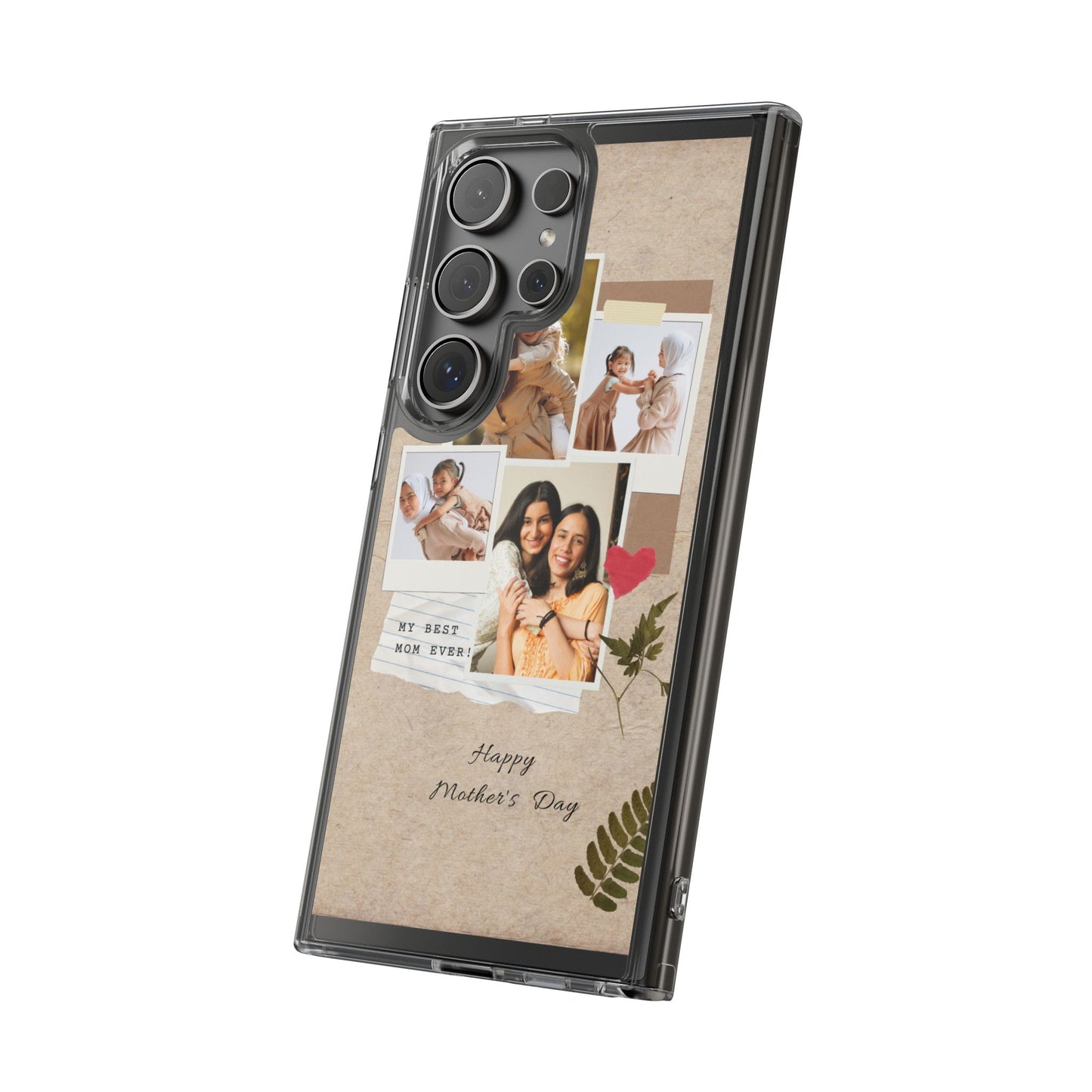 Personalized Clear Phone Case Custom Mothers Day Gift Photo Collage Case Unique Phone Accessory for Moms Memorable Gift Idea