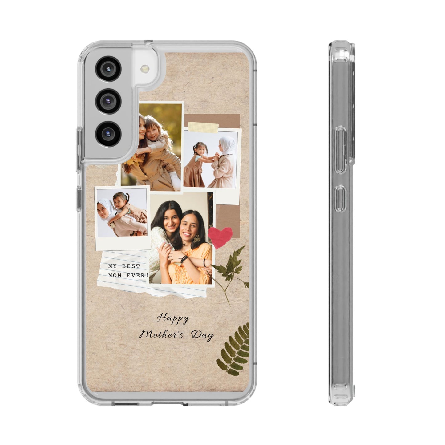 Personalized Clear Phone Case Custom Mothers Day Gift Photo Collage Case Unique Phone Accessory for Moms Memorable Gift Idea