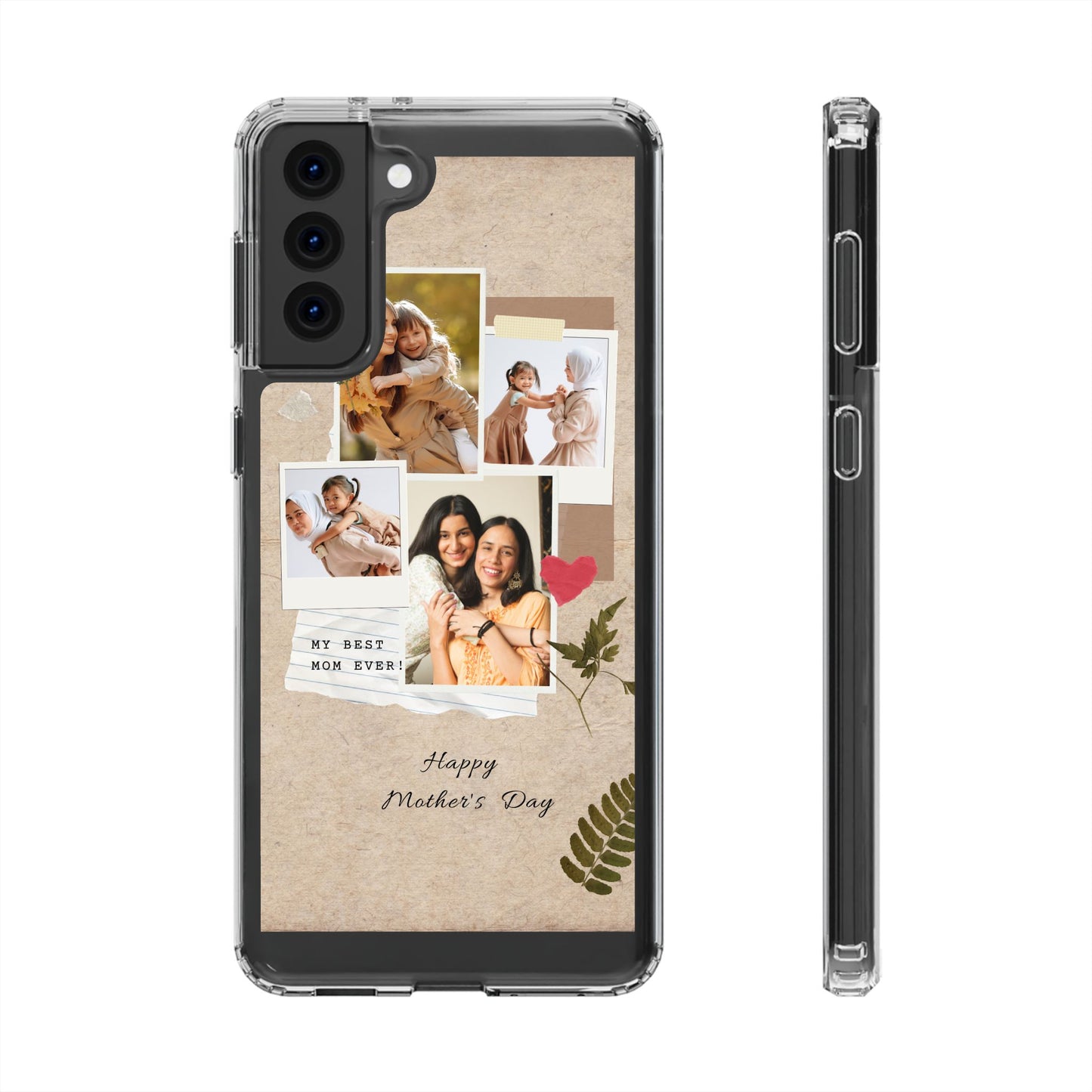 Personalized Clear Phone Case Custom Mothers Day Gift Photo Collage Case Unique Phone Accessory for Moms Memorable Gift Idea