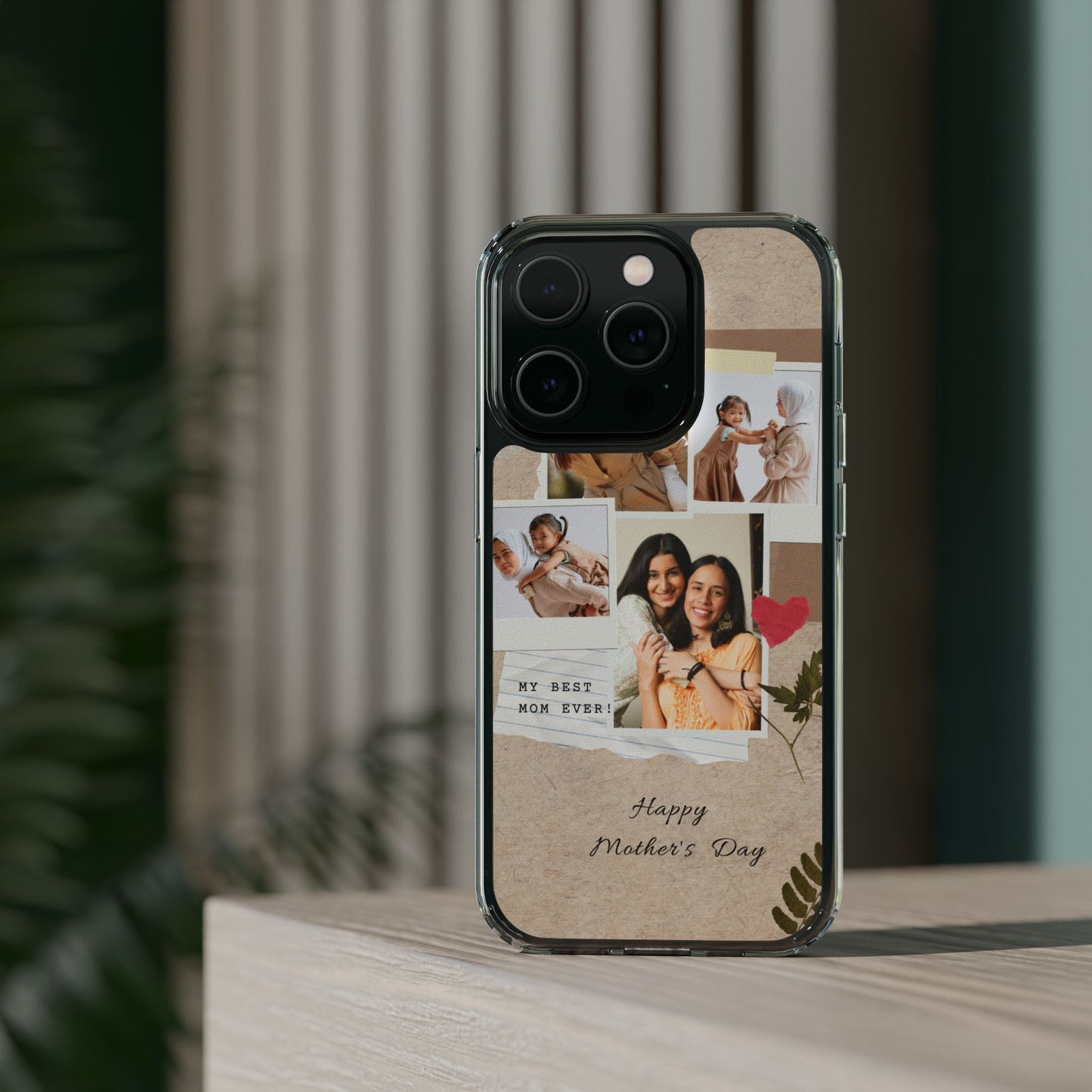 Personalized Clear Phone Case Custom Mothers Day Gift Photo Collage Case Unique Phone Accessory for Moms Memorable Gift Idea