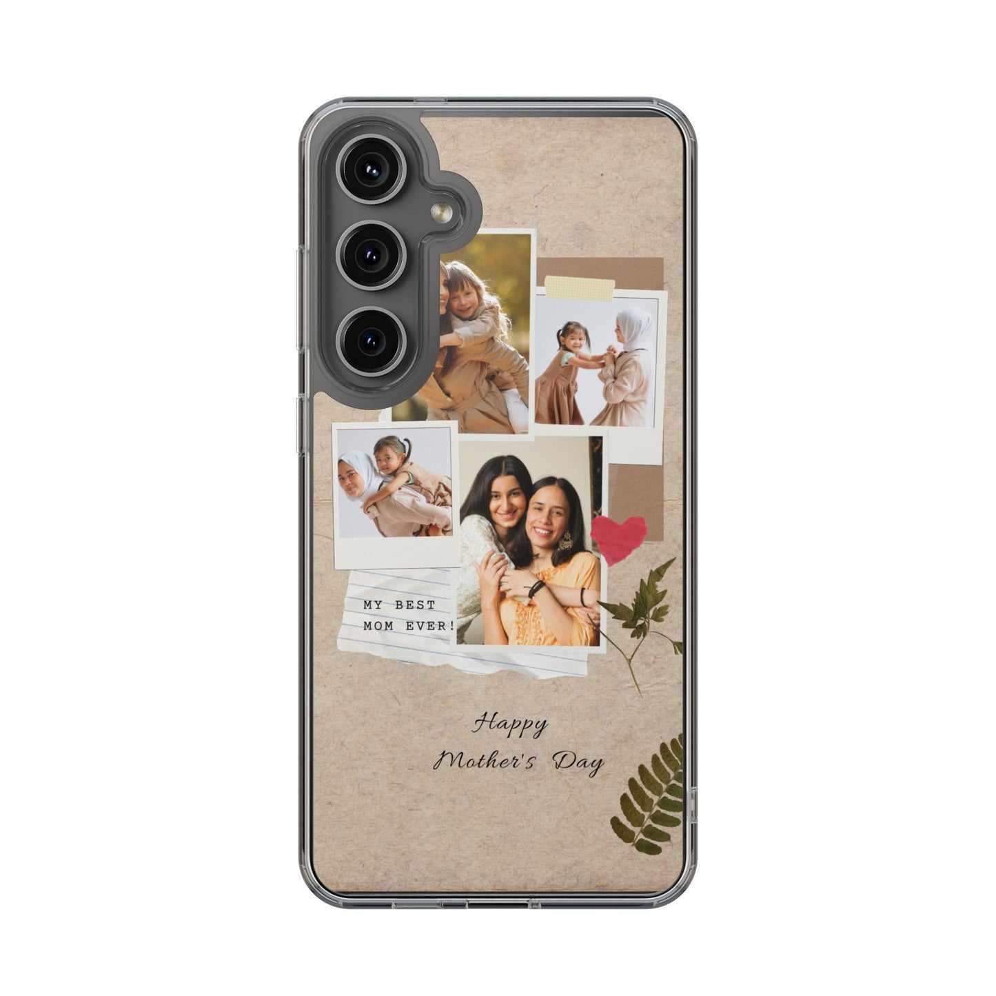 Personalized Clear Phone Case Custom Mothers Day Gift Photo Collage Case Unique Phone Accessory for Moms Memorable Gift Idea
