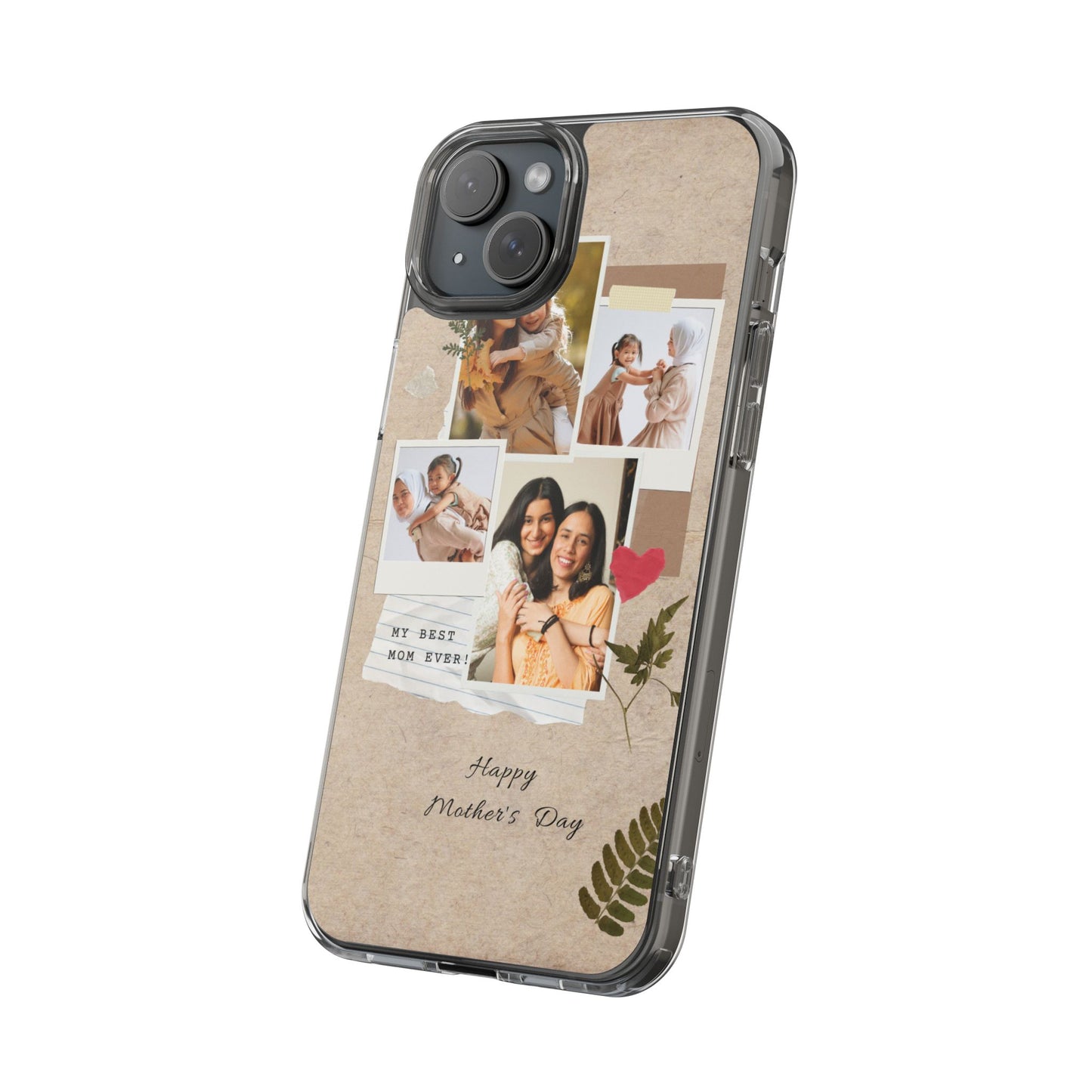 Personalized Clear Phone Case Custom Mothers Day Gift Photo Collage Case Unique Phone Accessory for Moms Memorable Gift Idea