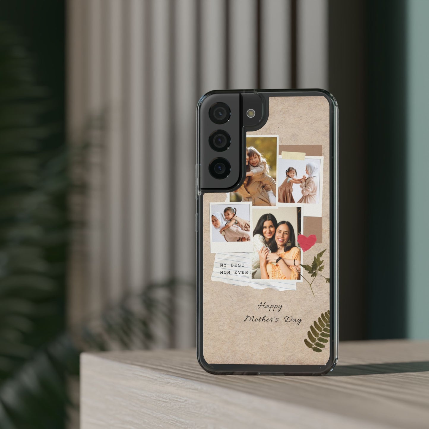 Personalized Clear Phone Case Custom Mothers Day Gift Photo Collage Case Unique Phone Accessory for Moms Memorable Gift Idea