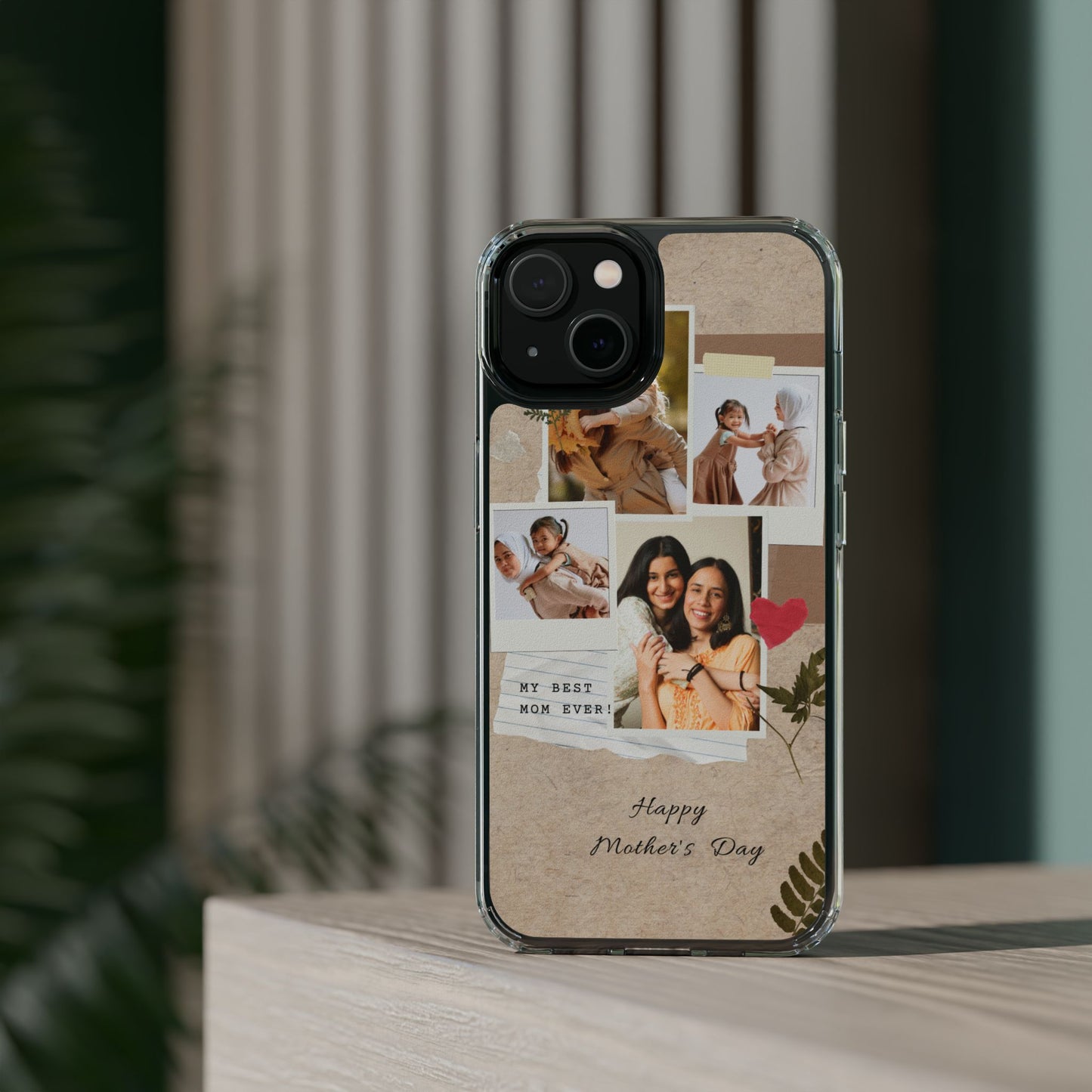 Personalized Clear Phone Case Custom Mothers Day Gift Photo Collage Case Unique Phone Accessory for Moms Memorable Gift Idea