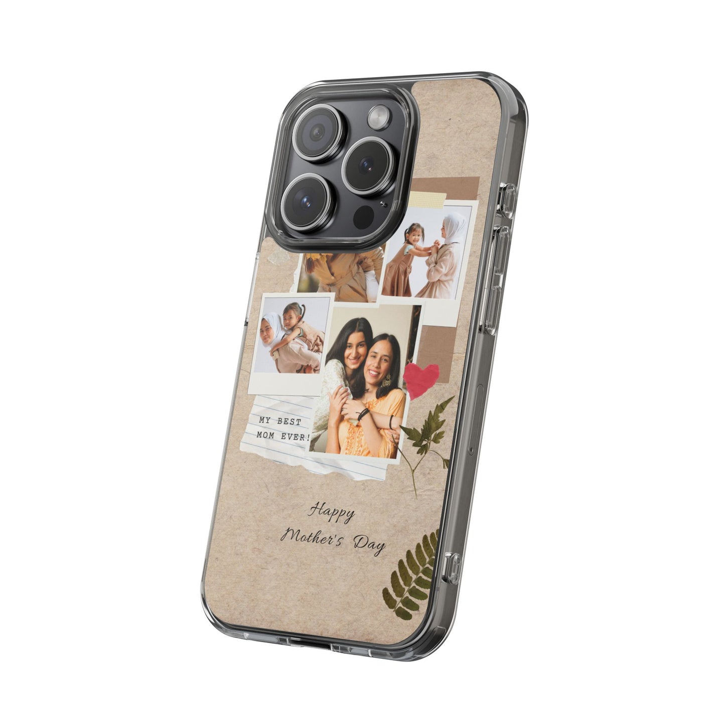 Personalized Clear Phone Case Custom Mothers Day Gift Photo Collage Case Unique Phone Accessory for Moms Memorable Gift Idea