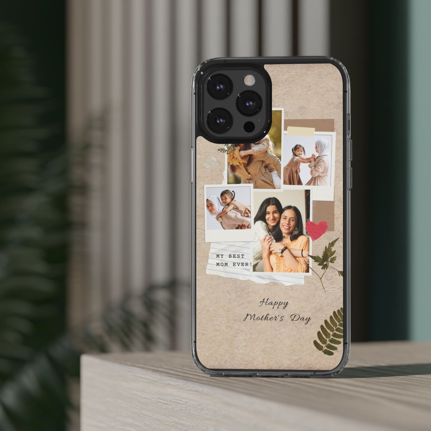 Personalized Clear Phone Case Custom Mothers Day Gift Photo Collage Case Unique Phone Accessory for Moms Memorable Gift Idea