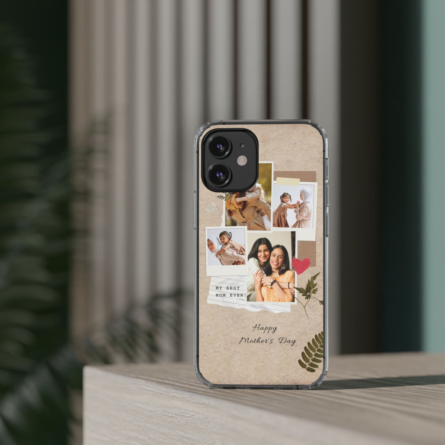 Personalized Clear Phone Case Custom Mothers Day Gift Photo Collage Case Unique Phone Accessory for Moms Memorable Gift Idea