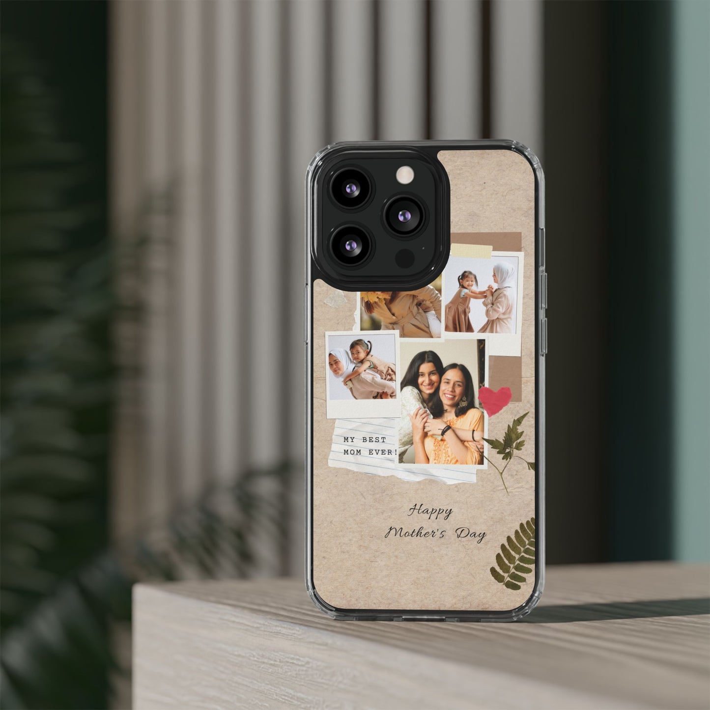 Personalized Clear Phone Case Custom Mothers Day Gift Photo Collage Case Unique Phone Accessory for Moms Memorable Gift Idea