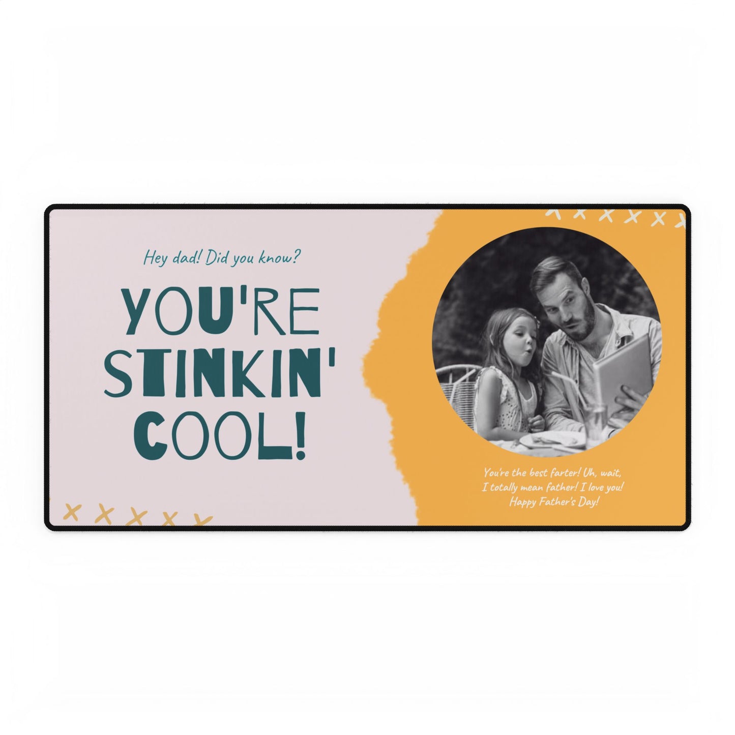 Personalized Desk Mat - Perfect for Dad, Unique Gift for Father's Day, Stylish Office Decor, Encouraging Desk Accessory, Customizable Gift