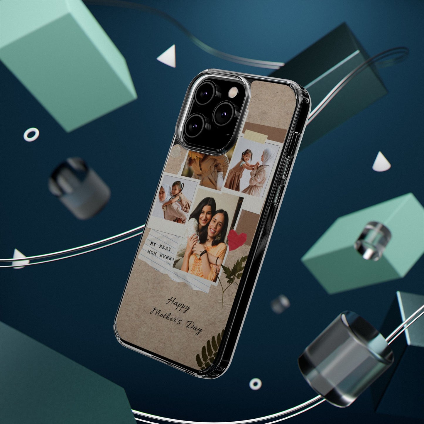 Personalized Clear Phone Case Custom Mothers Day Gift Photo Collage Case Unique Phone Accessory for Moms Memorable Gift Idea