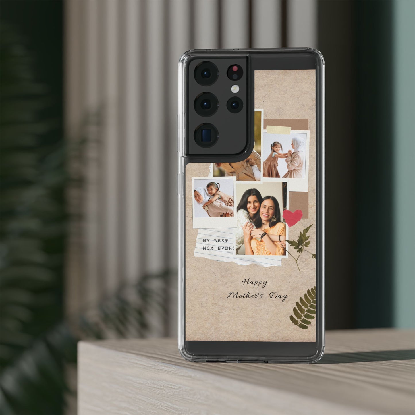 Personalized Clear Phone Case Custom Mothers Day Gift Photo Collage Case Unique Phone Accessory for Moms Memorable Gift Idea