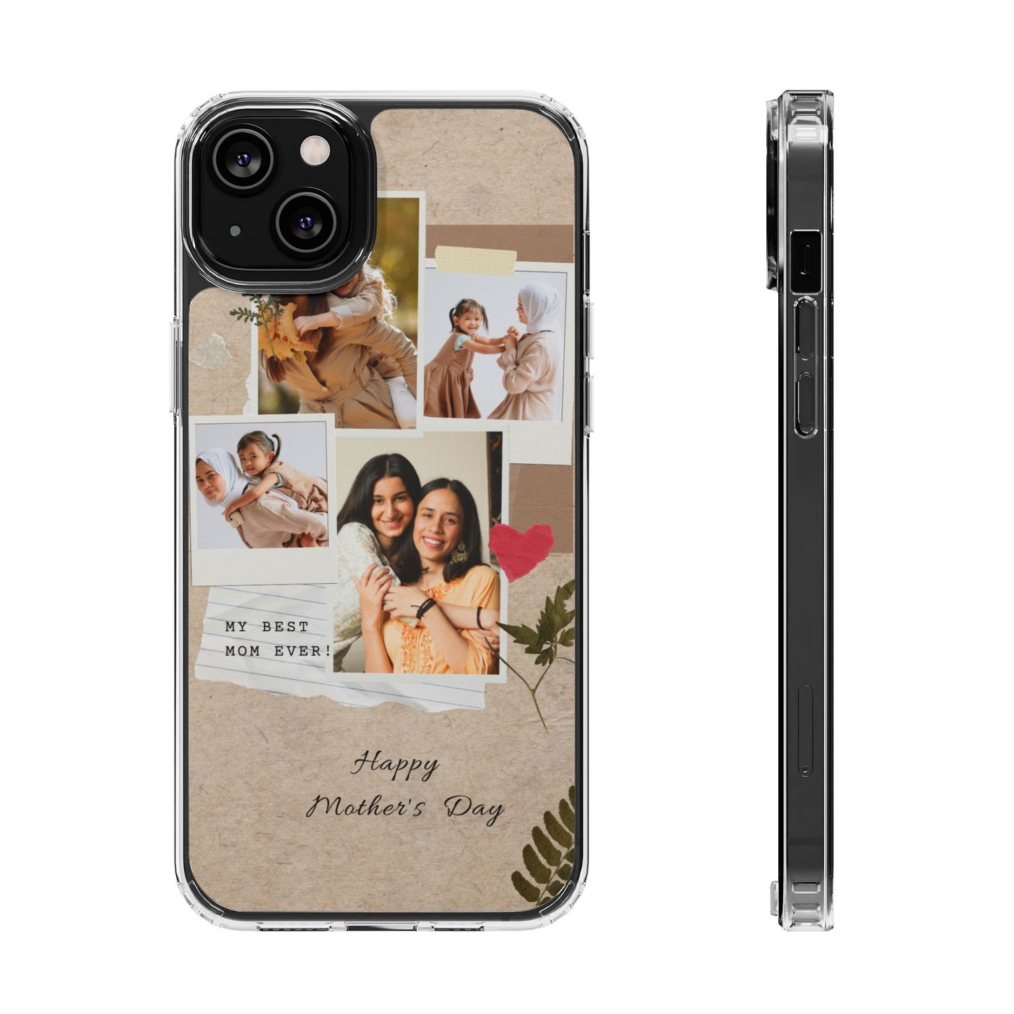 Personalized Clear Phone Case Custom Mothers Day Gift Photo Collage Case Unique Phone Accessory for Moms Memorable Gift Idea