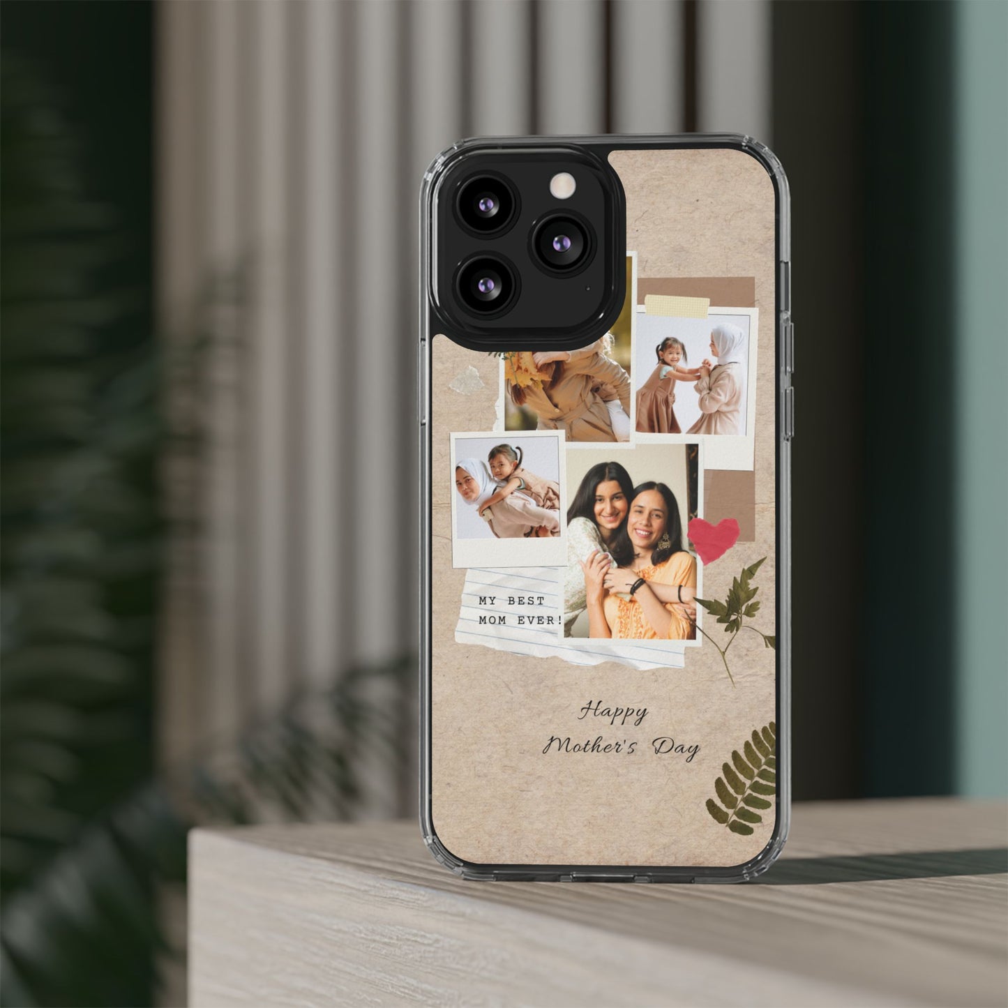 Personalized Clear Phone Case Custom Mothers Day Gift Photo Collage Case Unique Phone Accessory for Moms Memorable Gift Idea