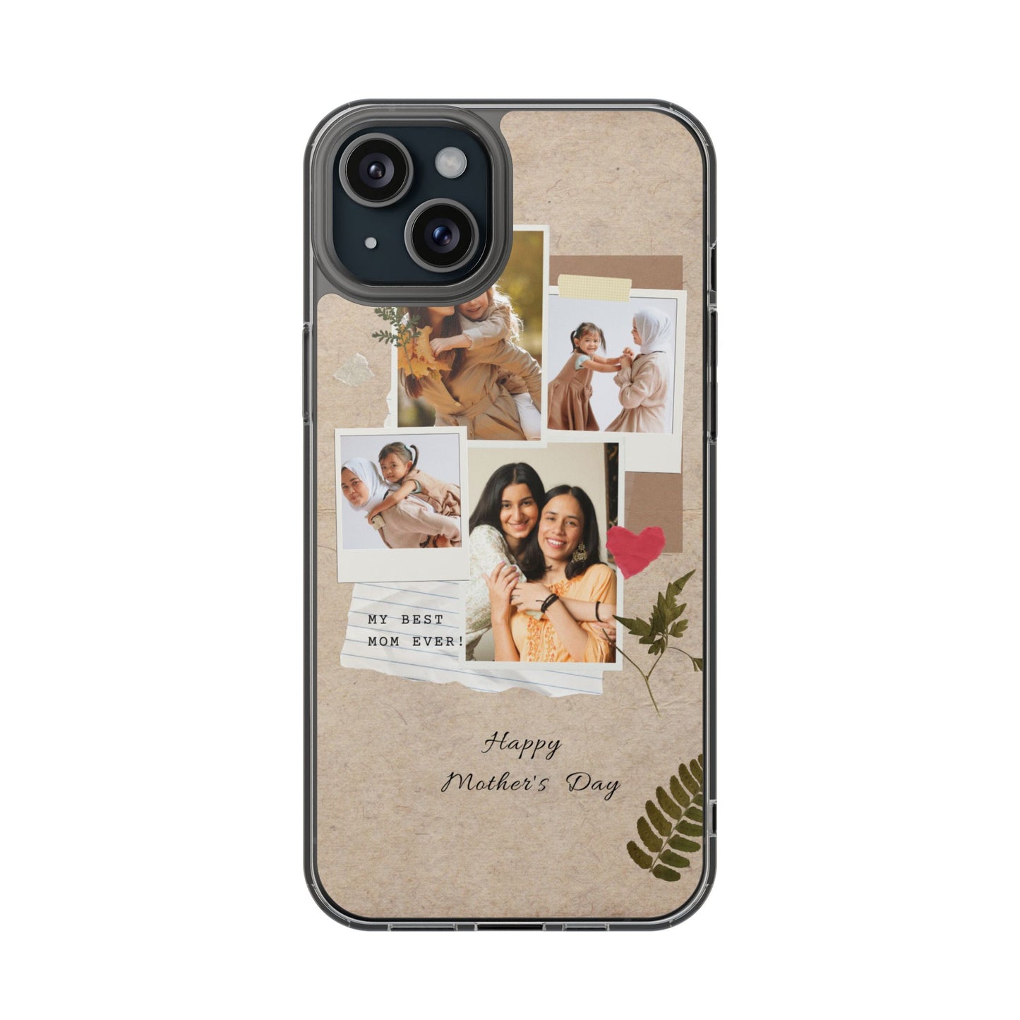 Personalized Clear Phone Case Custom Mothers Day Gift Photo Collage Case Unique Phone Accessory for Moms Memorable Gift Idea