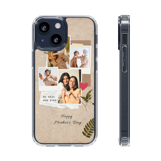 Personalized Clear Phone Case Custom Mothers Day Gift Photo Collage Case Unique Phone Accessory for Moms Memorable Gift Idea