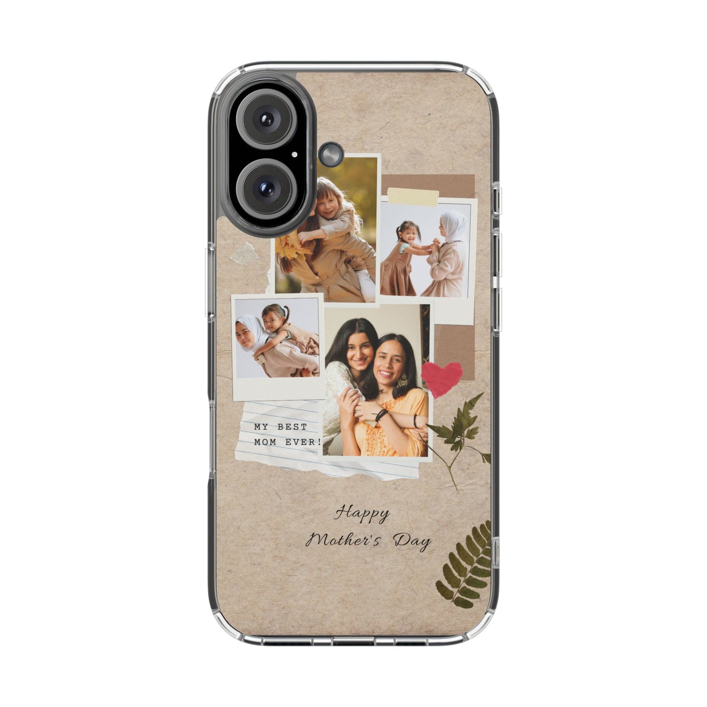 Personalized Clear Phone Case Custom Mothers Day Gift Photo Collage Case Unique Phone Accessory for Moms Memorable Gift Idea