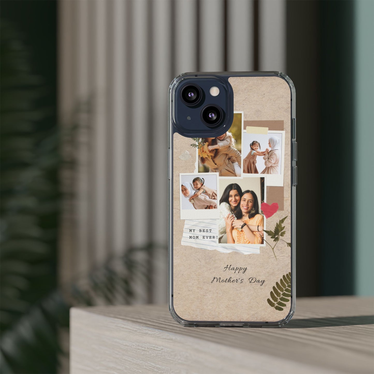 Personalized Clear Phone Case Custom Mothers Day Gift Photo Collage Case Unique Phone Accessory for Moms Memorable Gift Idea