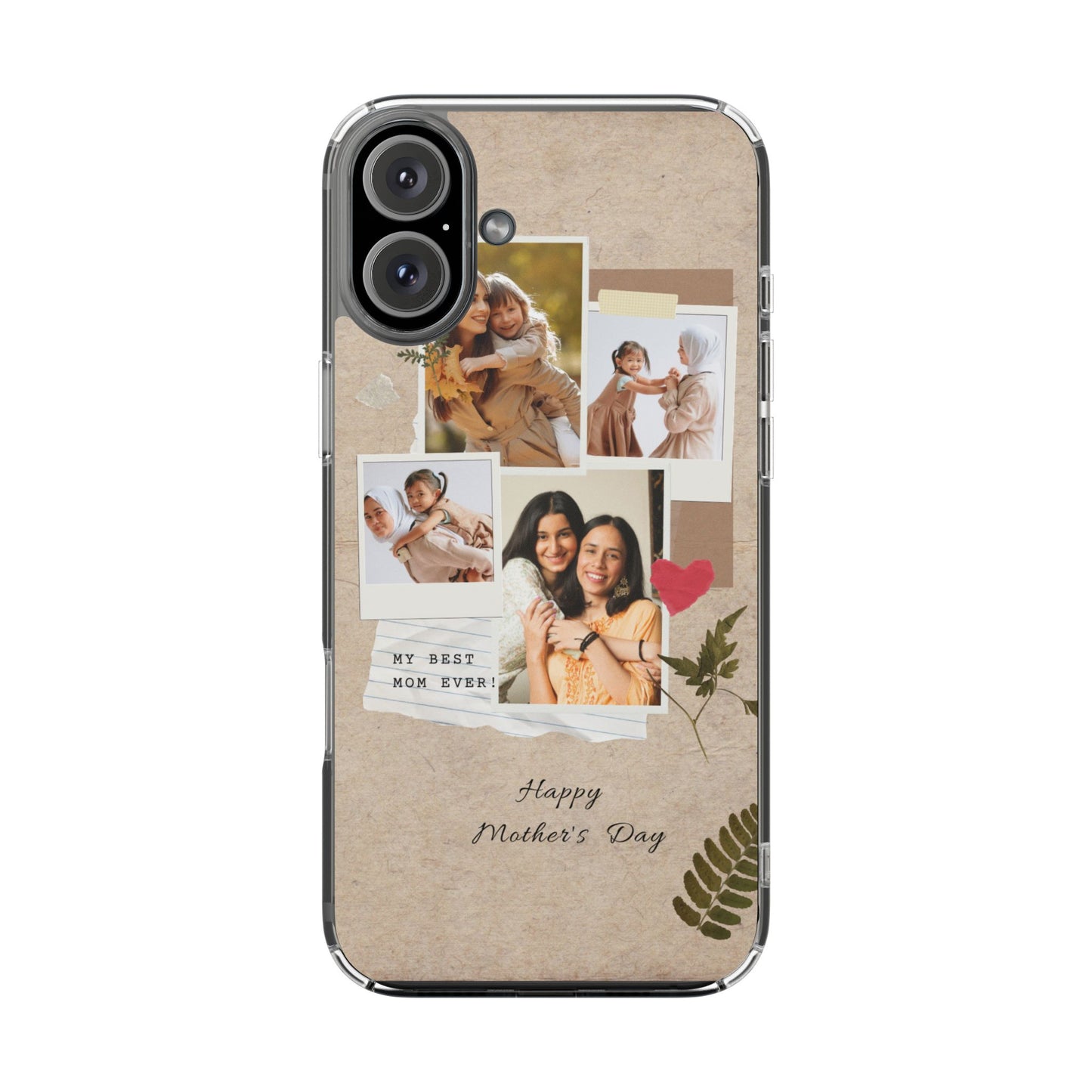 Personalized Clear Phone Case Custom Mothers Day Gift Photo Collage Case Unique Phone Accessory for Moms Memorable Gift Idea