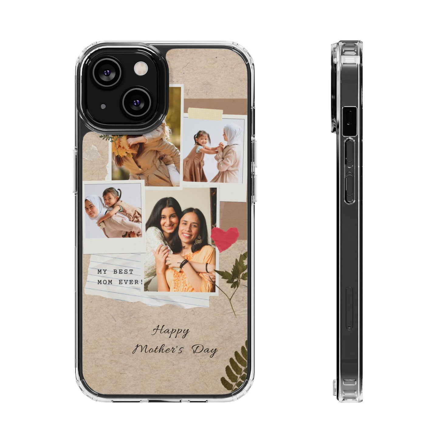 Personalized Clear Phone Case Custom Mothers Day Gift Photo Collage Case Unique Phone Accessory for Moms Memorable Gift Idea