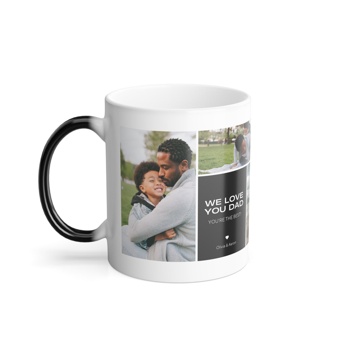 Personalized Color Morphing Mug - Custom Photo Gift for Dad, Unique Father's Day Present, Sweet Moments Mug, Family Memories Cup, Warm Heart