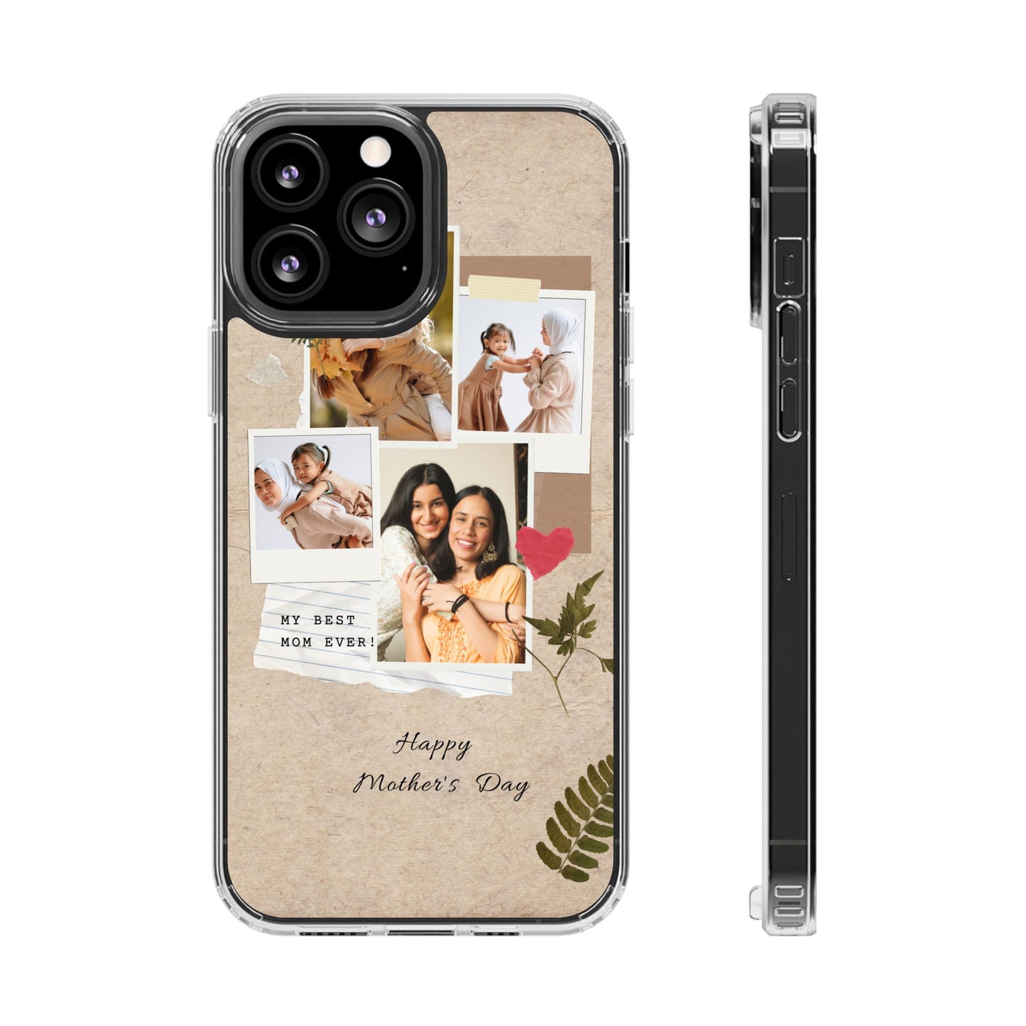 Personalized Clear Phone Case Custom Mothers Day Gift Photo Collage Case Unique Phone Accessory for Moms Memorable Gift Idea