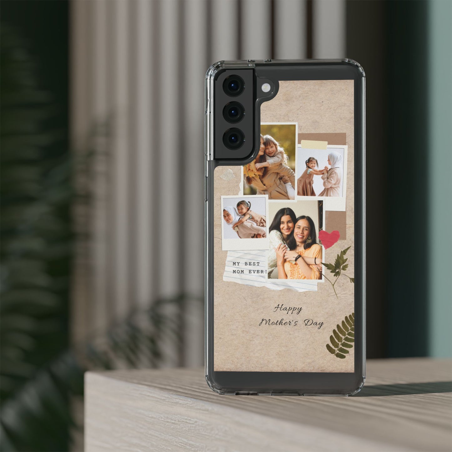 Personalized Clear Phone Case Custom Mothers Day Gift Photo Collage Case Unique Phone Accessory for Moms Memorable Gift Idea