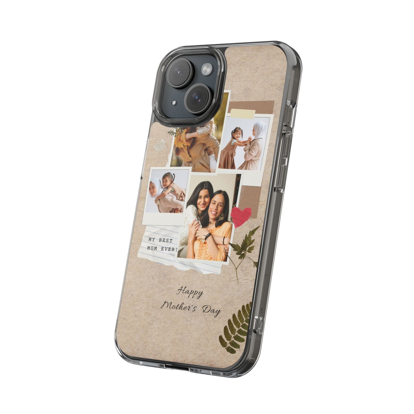 Personalized Clear Phone Case Custom Mothers Day Gift Photo Collage Case Unique Phone Accessory for Moms Memorable Gift Idea